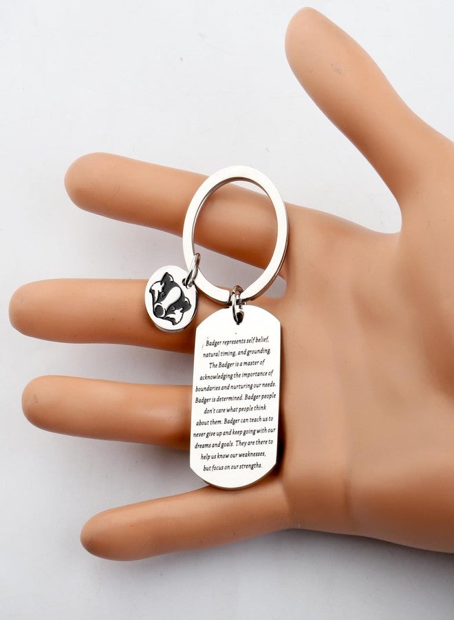 OKEYCH Honey Badger Lovers Gift Honey Badger Keychain Who Loves Honey Badgers Jewelry Animal Lover G-ift Zookeeper G-ift (Honey Badger Keychain) - Image 4